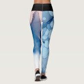 Leggings Bulles abstraites de bleu d'aquarelle de *~* (Dos)