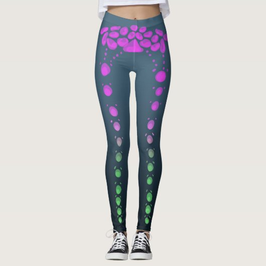 Leggings bulles aqua (Devant)