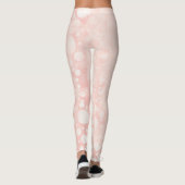 Leggings Bulles blanches roses pois (Dos)