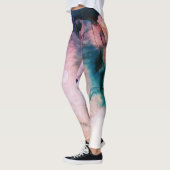 Leggings Bulles bleues roses turquoises d'aquarelle (Gauche)
