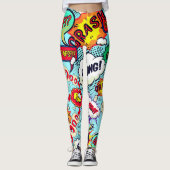Leggings Bulles d'action de bande dessinée (Devant)