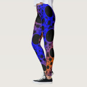 Leggings Bulles d'espace tachetées - Bleu/Orange (Gauche)