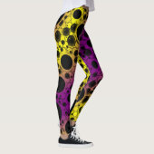 Leggings Bulles d'espace tachetées - Violet/Jaune (Droite)