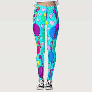 Leggings Bulles et coeurs