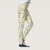 Leggings Bulles jaunes gris modernes (Droite)
