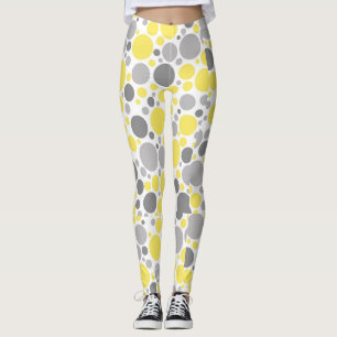 Leggings Bulles Jaunes Grises Modernes