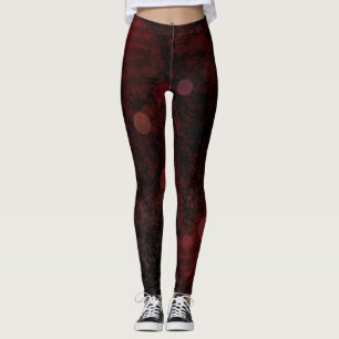 Leggings Bulles rouges foncées