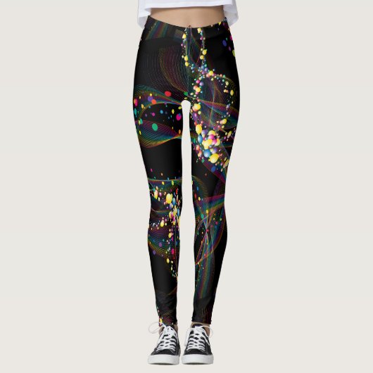 Leggings Bulles torrentielles dans multi-couleurs motif Bla (Devant)