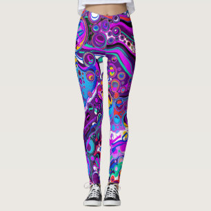 Leggings Bulles violettes, Bleues et colorées Abstrait Mode