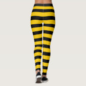 Leggings Bumblebee d'abeille noire et jaune (Dos)