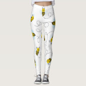 Leggings Bumblebee volant Jaune Noir Bumble Bee (Devant)