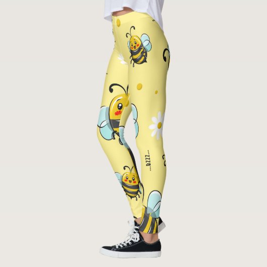 Leggings Bumblebees jaunes à motifs floraux | Légendes (Gauche)