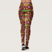 Leggings burger hamburger cheeseburger brown (Dos)