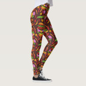 Leggings burger hamburger cheeseburger brown (Droite)