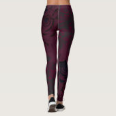 Leggings Burgundy & Black Dark Garden Gothique Glam (Dos)
