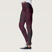 Leggings Burgundy & Black Dark Garden Gothique Glam (Gauche)