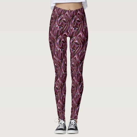 Leggings burgundy chrome (Devant)