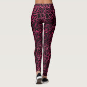 Leggings Burgundy et Gold Leopard Series Design 9 (Dos)