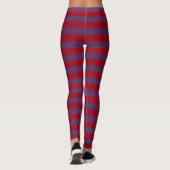 Leggings Burgundy et Purple Stripes (Dos)