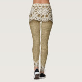 Leggings Burlap, dentelle texture tissu. (Dos)