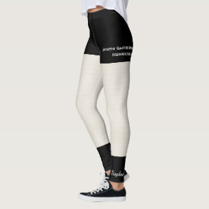Leggings Burlap texturé rustique avec faux shorts noirs