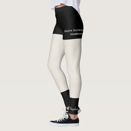 Leggings Burlap texturé rustique avec faux shorts noirs (Gauche)