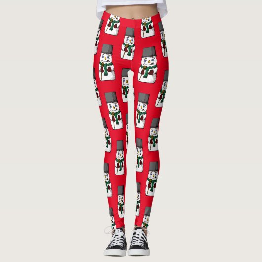 Leggings Button Eyed Snowman (Devant)