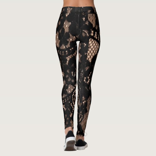 Leggings Cabaret Black Lace (Dos)