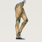 Leggings cabine de journal diagonale coins brun (Droite)