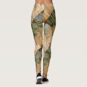 Leggings cabine de journal diagonale coins brun (Dos)