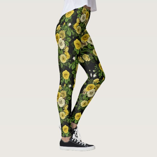Leggings Caché en rose, jaune et vert (Droite)