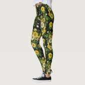 Leggings Caché en rose, jaune et vert (Gauche)