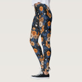Leggings Caché en rose, orange et bleu (Gauche)
