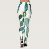 Leggings Cactus Craze : Tendance de l'aquarelle tropicale (Dos)