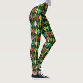 Leggings Cactus de Noël décoré pour les fêtes  (Droite)