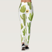Leggings Cactus du désert vert : Aquarelle transparente (Dos)