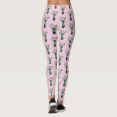 Leggings Cactus épineux avec des fleurs (Dos)