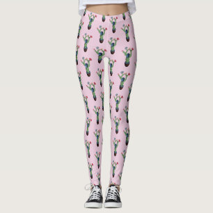 Leggings Cactus épineux avec des fleurs