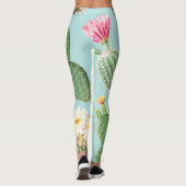 Leggings Cactus, fleurs roses : décor clair (Dos)