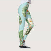 Leggings Cactus, fleurs roses : décor clair (Droite)