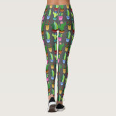 Leggings Cactus mignon dans le motif de planteurs (Dos)