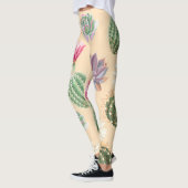 Leggings Cactus Succulent : Motif de détail élevé (Gauche)