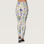 Leggings Cactus Succulent rose pâle (Dos)