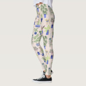 Leggings Cactus Succulent rose pâle (Gauche)