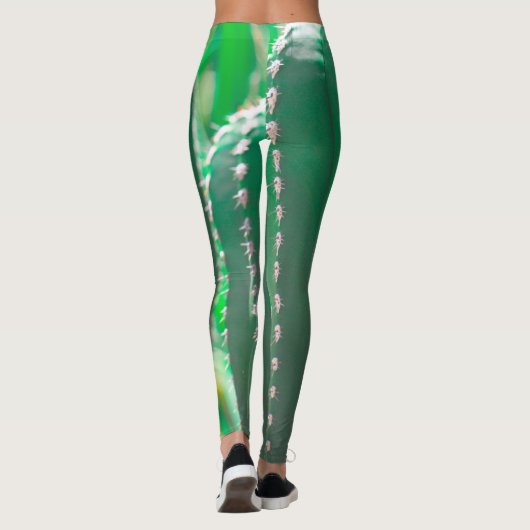 Leggings Cactus vert plante pastel feuille (Dos)