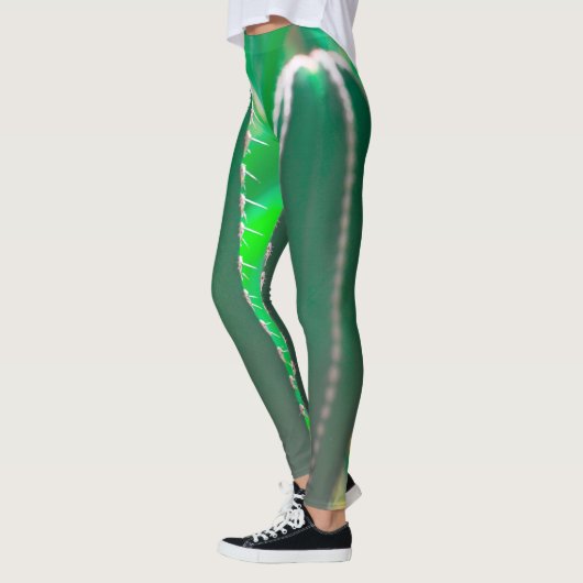 Leggings Cactus vert plante pastel feuille (Gauche)