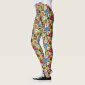Leggings Cadeau d'anniversaire | Composition florale vibran (Gauche)