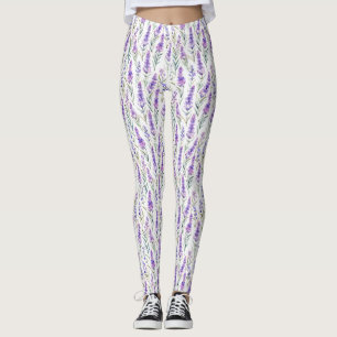 Leggings Cadeau d'anniversaire Fleurs de Lavande Aquarell