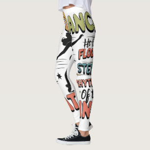 Leggings Cadeau de conception rétro de danse tap pour danse