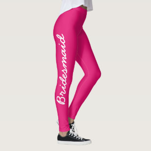 Leggings Cadeau Mariage de Bridesmaid Favoriser Blanc rose
